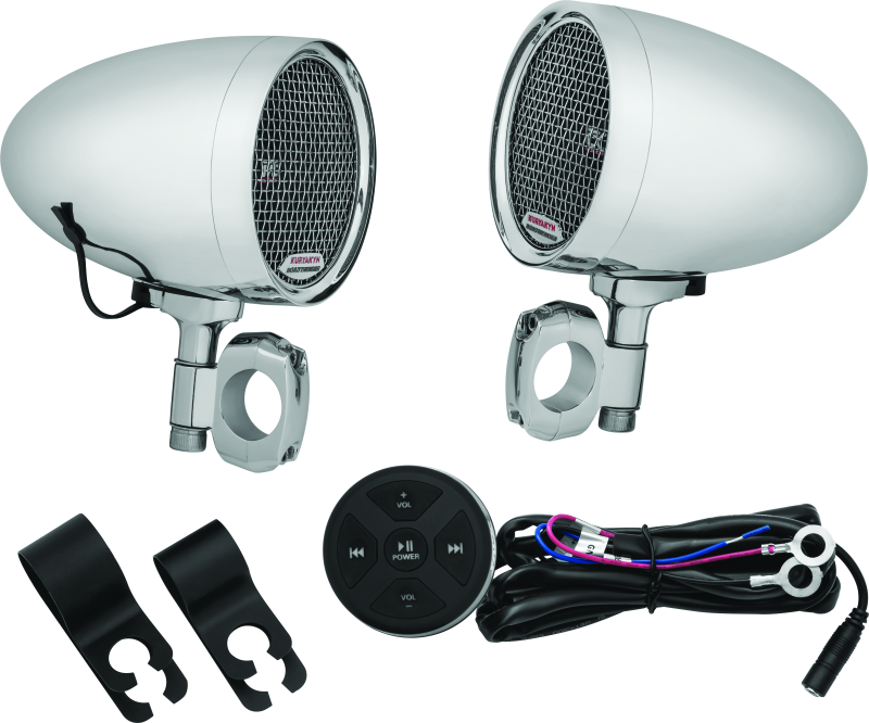 Kuryakyn Chrome Road Thunder Speaker Pods Bluetooth Audio Controller 2712