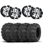 ITP Twister 14" Machined Black Wheels And Mud Lite Tires [27x12-14]