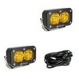 Par de luces LED deportivas Baja Designs S2, color ámbar, para curvas anchas con arnés de cables