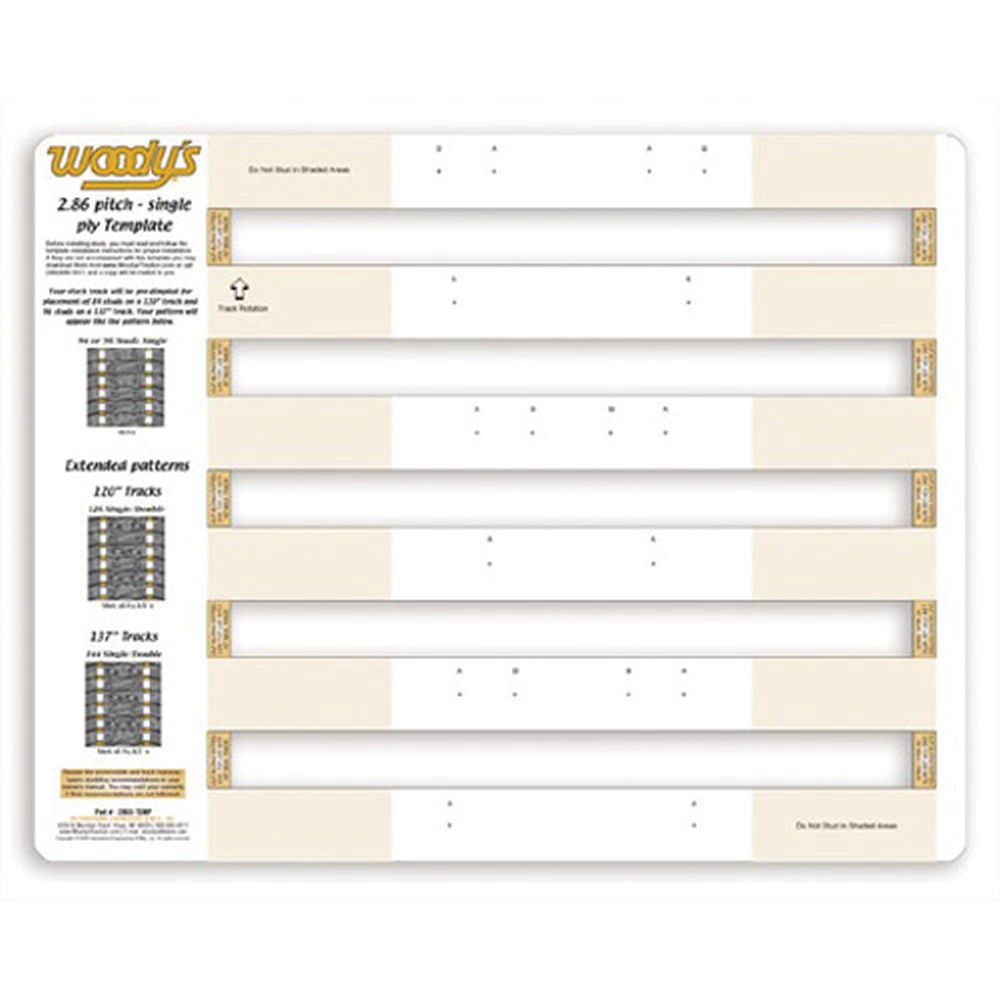Woodys Ski-Doo Template 2.86 Pitch Track 286S-TEMP-2