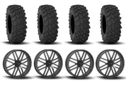 System 3 ST-3 Simulated Beadlock Gun Metal Grey 24" Wheels And XTR370 Tires [40x10R-24]