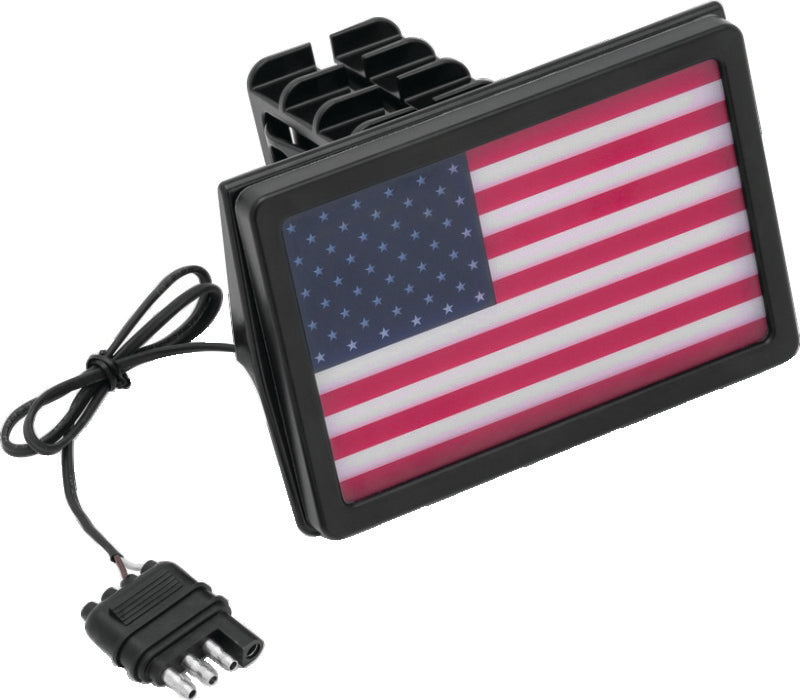 Kuryakyn Black Freedom Flag LED Hitch Cover 2893