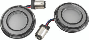 Kuryakyn Tracer LED Front Turn Signal Inserts White/Amber Smoke Lens 1157 2902