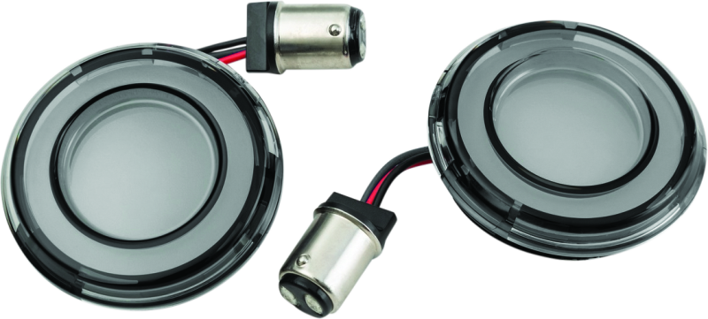 Kuryakyn Tracer LED Turn Signal Inserts Red/Red Smoke Lens Rear 2905