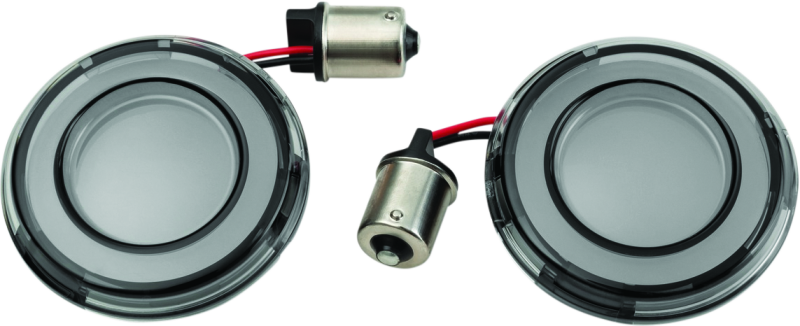 Kuryakyn Tracer LED Rear Turn Signal Insert, Red Light/Smoke Lens 1156 2907