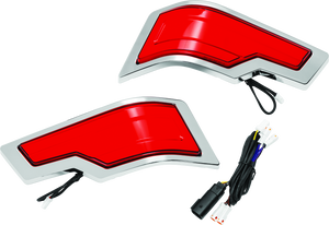 Kuryakyn Tracer Tour-Pak Rear Lights Chrome Red Lens 2954