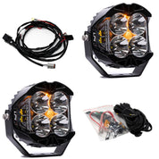 Baja Designs Auxiliary LED Light Pod Pair Baja Amber Backlight LP4 Pro Series Spot Pattern Clear Lens Universal 297801