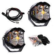 Baja Designs Auxiliary LED Light Pod Pair Baja Amber Backlight LP4 Pro Series Driving/Combo Pattern Clear Lens Universal 297803
