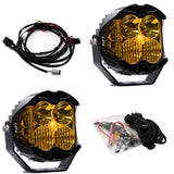Baja Designs Auxiliary LED Light Pod Pair Baja Amber Backlight LP4 Pro Series Driving/Combo Pattern Baja Amber Lens Universal 297813