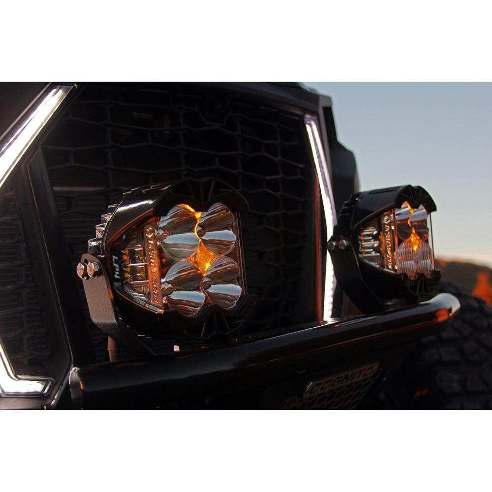 Baja Designs Auxiliary LED Light Pod Pair Baja Amber Backlight LP4 Pro Series Driving/Combo Pattern Baja Amber Lens Universal 297813