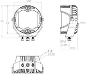 Baja Designs Auxiliary LED Light Pod Pair Baja Amber Backlight LP4 Pro Series Driving/Combo Pattern Baja Amber Lens Universal 297813