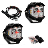 Baja Designs Auxiliary LED Light Pod Pair Red Backlight LP4 Pro Series Driving/Combo Pattern Clear Lens Universal 297814
