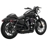 Vance & Hines 47429 40th Anniversary Shortshots Staggered Black Exhaust 14-19 XL