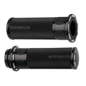 Arlen Ness Fusion Black Slot Track Hand Grips Harley Throttle By Wire Models New