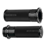 Arlen Ness Fusion Black Slot Track Hand Grips Harley Throttle By Wire Models New