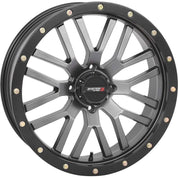 System 3 ST-3 Simulated Beadlock Gun Metal Grey Wheel 20x6.5 4/137 4+2.5 (+10mm)