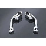 Kuryakyn Chrome Front 1.25 Engine Guard Long Arm Clamp for Highway Pegs Harley