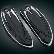 Harley FLT Tour Glide 1980-1983Zombie Driver Floorboard Covers Chrome Kuryakyn