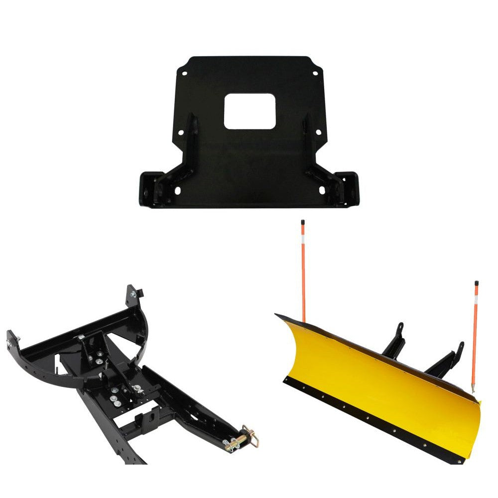 Denali Black UTV Snow Plow Kit For Polaris Ranger XP 1000 Trail Boss 2019-2020