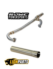 RJWC High Flow Stainless Header With Muffler Adapter For Can Am Outlander + Renegade G2