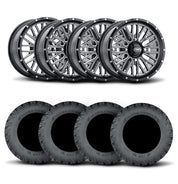 ITP Momentum 18" Machined Black Wheels And Ultra Cross R-Spec Tires [34x10-18]