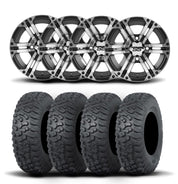 ITP SS212 15" Machined Black Wheels And Terra Hook Tires [32x10-15]
