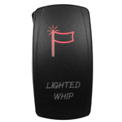 DragonFire Racing Laser-Etched Dual LED Switch - Lighted Whip on/off - Red - 04-0073