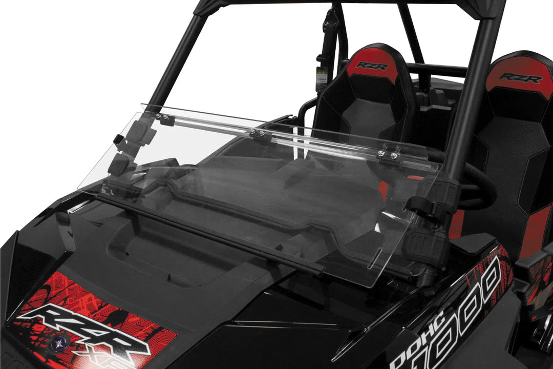 DragonFire Racing Opt X Clear Folding Windshield for Polaris RZR - 17-0002