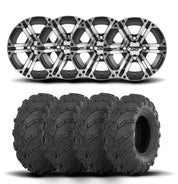 ITP SS212 12" Machined Black Wheels And Mud Lite Tires [28x10-12]