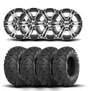 ITP SS212 12" Machined Black Wheels And Terracross R/T XD Tires [25x8-12]