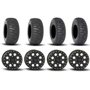 System 3 SB-7 Beadlock Matte Black 15" Wheels And SS360 Sand/Snow Tires [32x10-15] ,[32x12-15]
