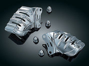 Harley FLHRC Classic 2008-2014Brembo Caliper Covers Front Chrome by Kuryakyn