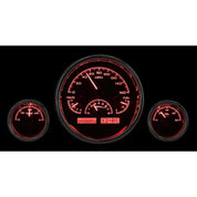 Dakota Digital Universal 3 Round Analog Gauge System Black Blue Kit VHX-1013-Lionparts Powersports