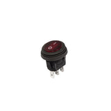 KC HiLiTES KC Illuminated LED Rocker Light Switch - 2 Pos - Round - Red 3113