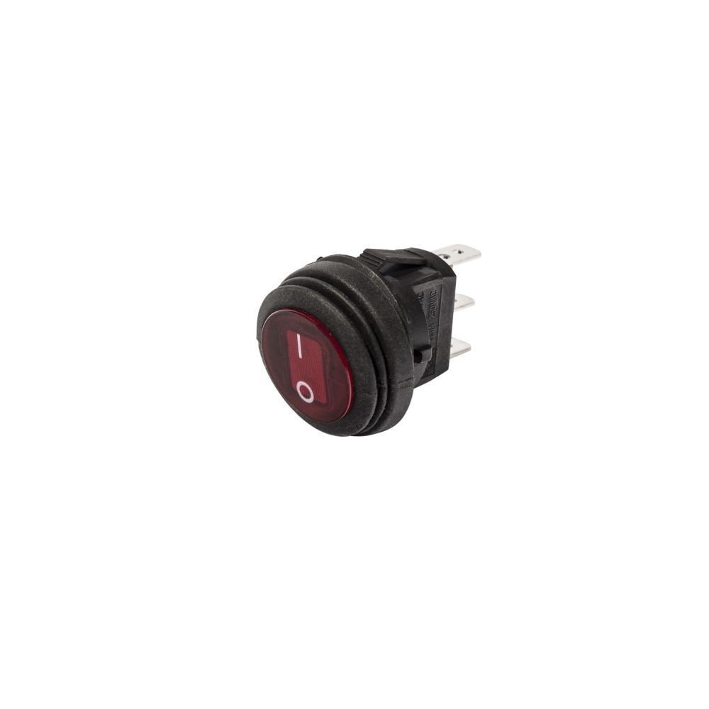 KC HiLiTES KC Illuminated LED Rocker Light Switch - 2 Pos - Round - Red 3113