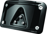 Kuryakyn Gloss Black Curved Laydown License Plate Frame 3148