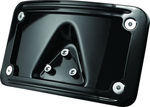 Kuryakyn Gloss Black Curved Laydown License Plate Frame 3148
