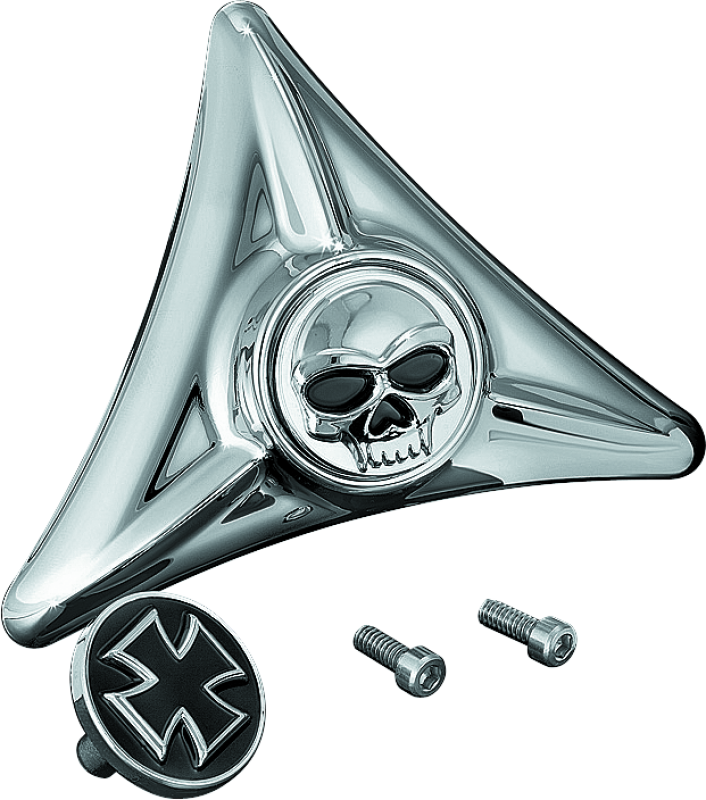 Kuryakyn Chrome License Plate Mounting Hole Covers Zombie 3158