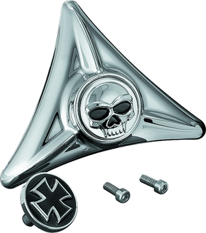 Kuryakyn Chrome License Plate Mounting Hole Covers Zombie 3158