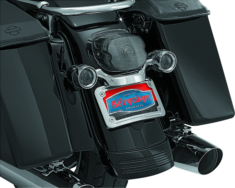 Kuryakyn Chrome Curved License Plate Mount 3163