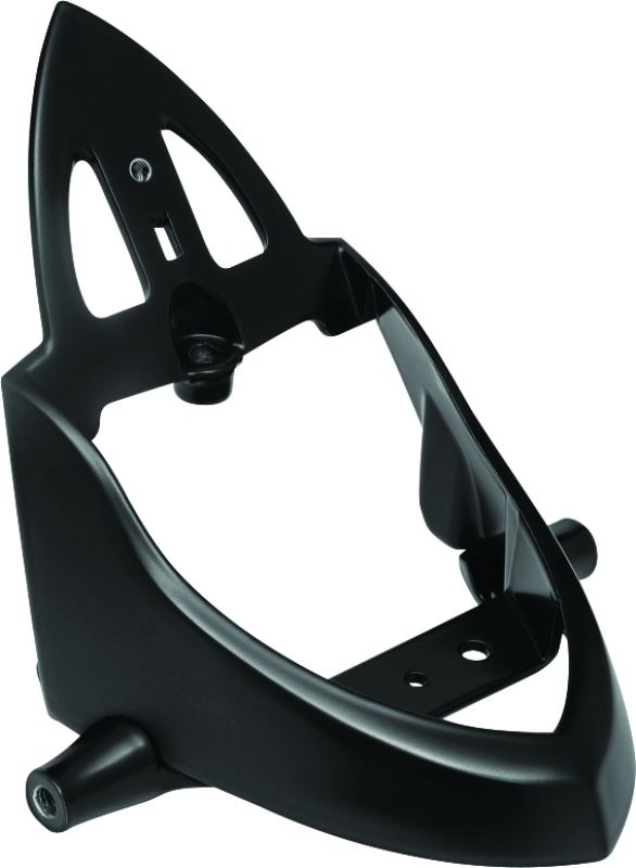 Kuryakyn Gloss Black Nova Curved Vertical Mount Side License Plate Holder 3191