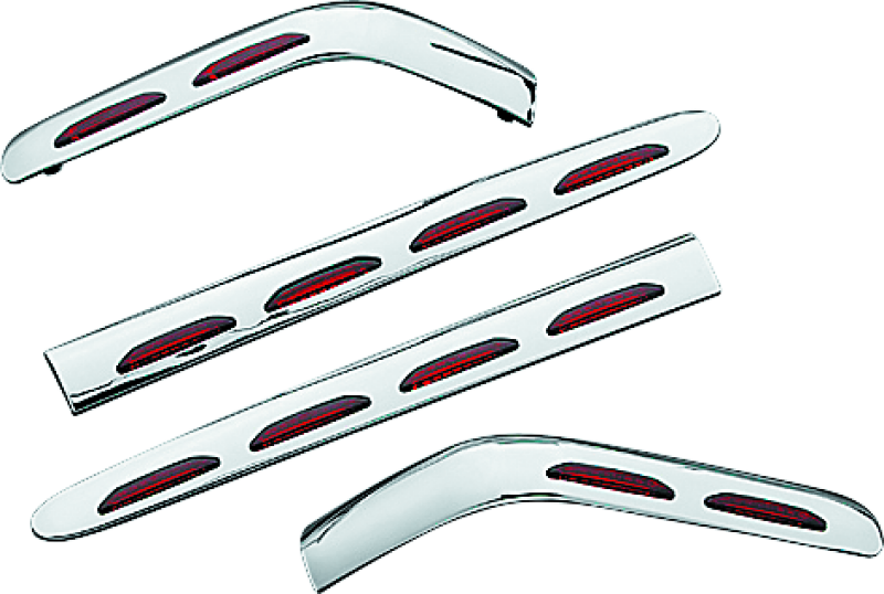 Kuryakyn Chrome LED Saddlebag Molding Set 4-Piece 3202