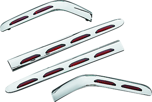 Kuryakyn Chrome LED Saddlebag Molding Set 4-Piece 3202
