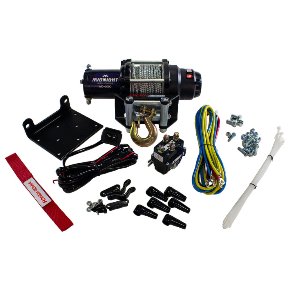 Viper Midnight ATV Winch Kit For Honda Rancher 420 2007-2013