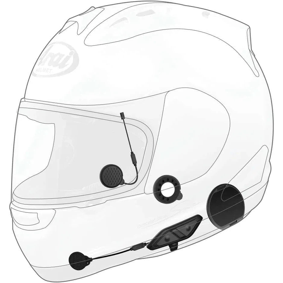 SENA 10U Bluetooth Comm System w/ Handlebar Remote For Arai Full-Face Helmets