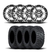 ITP SS212 14" Machined Black Wheels And Terra Claw Tires [27x11R-14]