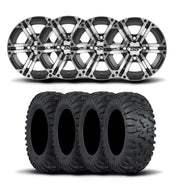 ITP SS212 14" Machined Black Wheels And Terra Claw Tires [27x11R-14]