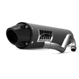HMF Muffler Polaris Predator 03-07 Gun Metal Performance Full System Exhaust Black Euro End Cap