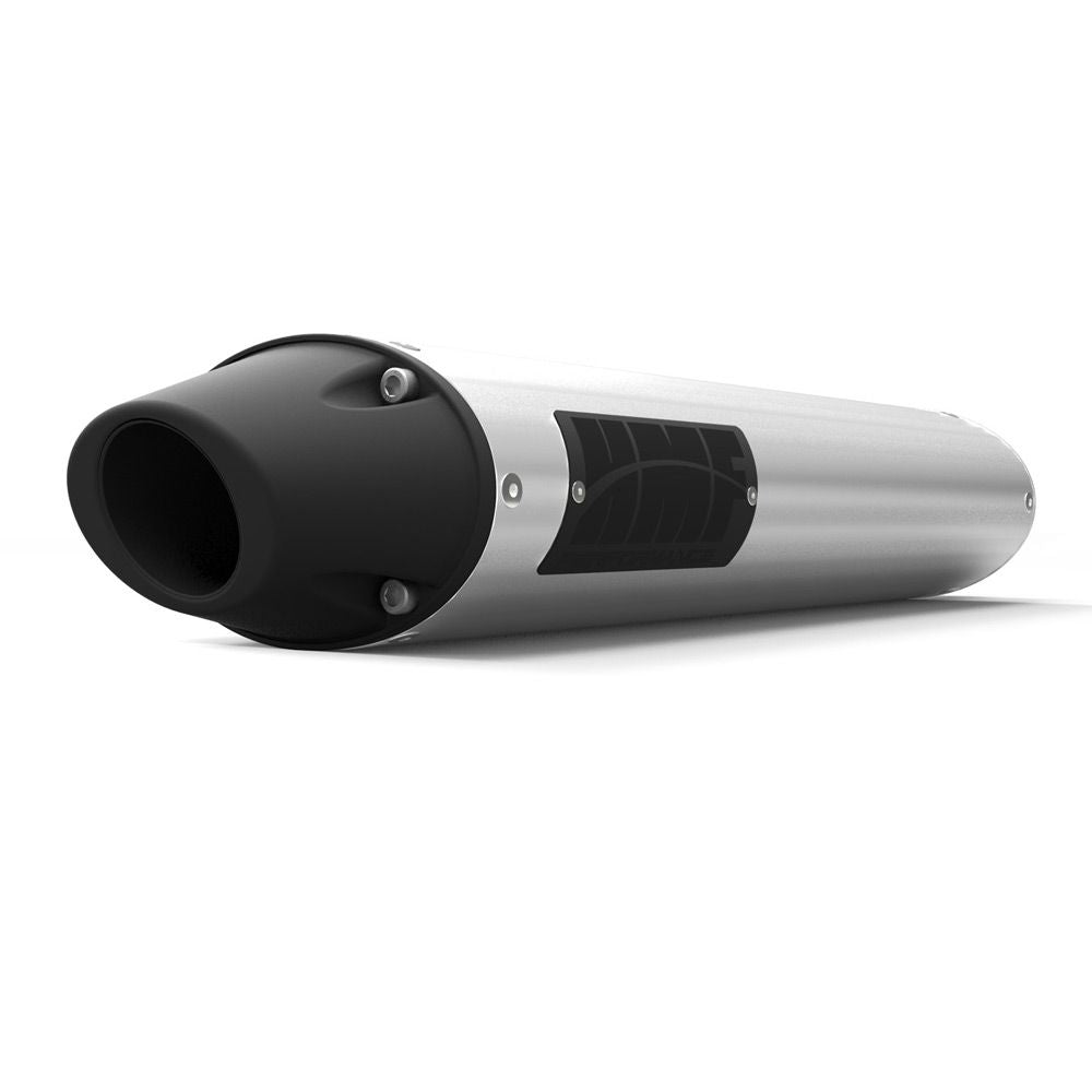 HMF Muffler Polaris Outlaw 450/525: SRA 08-10 Brushed Performance Slip On Exhaust Blackout Euro End Cap