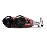 HMF Muffler Polaris Scrambler/Sportsman XP S 20-24 Red Performance Dual Full System Exhaust Black Euro End Cap